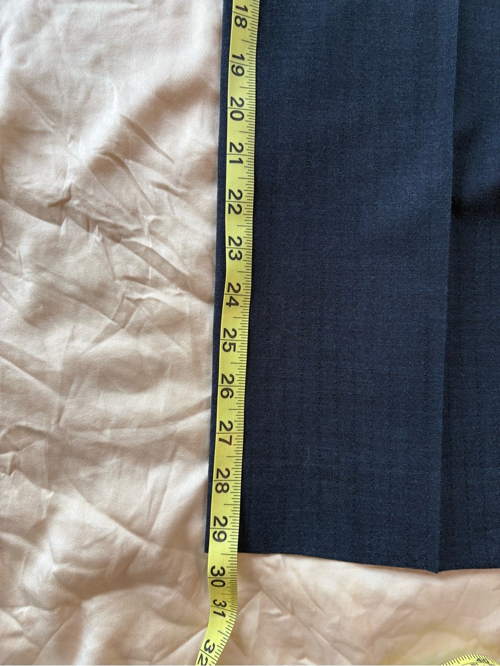 Theory Wool Trousers in Navy Blue with Stitch Detailing — Size 12 - Picture 11 of 11